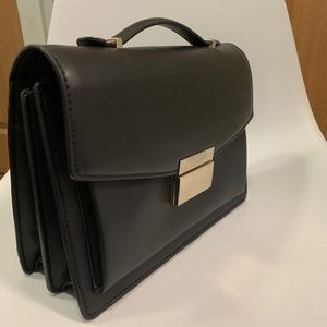 Faux leather black bag
